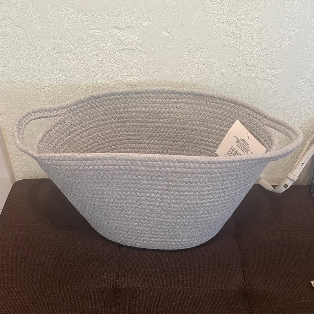 # 0837+ Gray Cotton Rope Basket - Picture 1 of 9